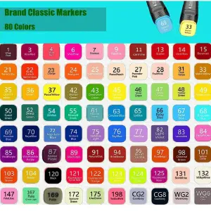 Set de Marcadores Doble Punta: 36 Tonos Vibrantes para Desatar tu Creatividad - Set De Marcadores Doble Punta 36 Piezas