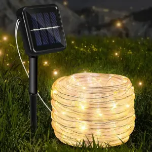 Ilumina Tus Noches Navideñas con Nuestra Luz Solar de 30 Metros - Luz navideña con panel solar 30 metros