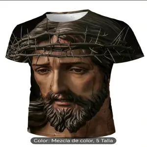 Camiseta de Verano 'Resurrección Divina' con Estampado Exclusivo de Jesús - Camiseta de verano con estampado de Jesú