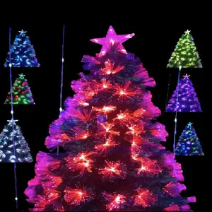 Arbol de Navidad de Fibra Óptica de 2.10m: Ilumina tus Fiestas con Magia - Arbol de Navidad Fibra Optica 2.10