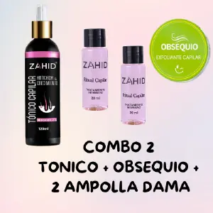 TONICO ZAHID ROSA+EXFOL+2 AMPOLLAS: El Secreto para un Cabello Joven y Radiante - TONICO ZAHID ROSA+EXFOL+2 AMPOLLAS