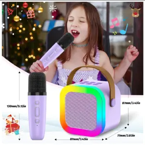 ¡Desata la Estrella de la Fiesta con el Karaoke Portátil K12 BT RGB! - Karaoke Portátil Para Niños K12 BT RGB