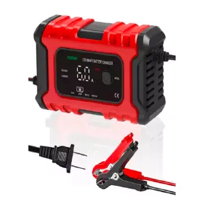 Cargador de Batería FOXSUR 6A 12V: ¡La Solución Inteligente para tu Vehículo! - CARGADOR DE BATERIA