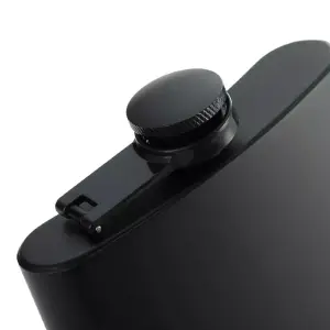 Elegante Licorera de Acero Inoxidable 8 oz - Negro Mate - Licorera En Acero Inoxidable 8 Oz Negro