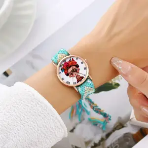 Reloj Frida: Un Toque Artesanal y Elegante para Tu Muñeca - Reloj Frida Tejido Hilos Artesanal Mujer