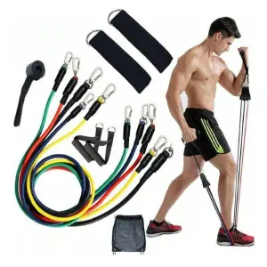 BANDAS TUBULARES DE RESISTENCIA: ¡11 PIEZAS PARA UN ENTRENAMIENTO COMPLETO! - BANDAS TUBULARES 11 PIEZAS