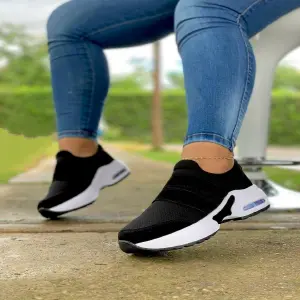 Tenis Doble Cierre Negro: Comodidad y Estilo sin Límite - Tenis Doble Cierre Negro Sin Marca