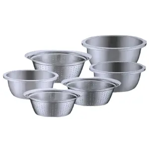 Set de 6 Recipientes Escurridores: Tu Aliado en la Cocina - Juego Recipientes Escurridores 6 Piezas