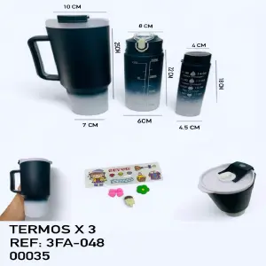 TERMOS 3 EN 1: Tu Compañero Versátil para Cada Aventura - TERMOS 3 EN 1
