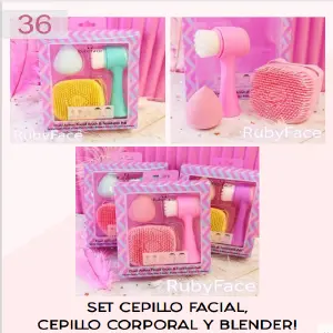 Set Completo de Belleza: Cepillo Facial, Corporal y Más - SET CEPILLO FACIAL, CEPILLO CORPORAL Y B