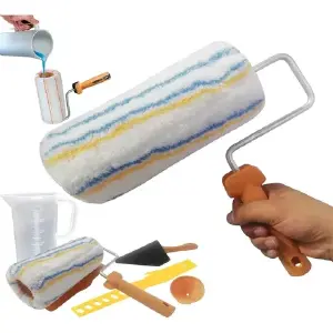 Kit Revolucionario de 6 Piezas: Rodillo de Pintura Recargable para Acabados Profesionales - Kit 6 Piezas Rodillo Pintura Recargable