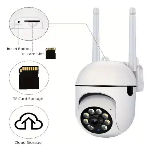 Cámara de Seguridad WiFi Robótica Blanca: Vigilancia Inteligente en tu Hogar - Camara Seguridad Wifi Robotica Blanca