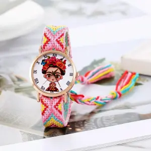 Reloj Frida Tejido Hilos Artesanal Mujer