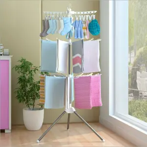Organizador Giratorio Revolucionario para tu Ropa - Organizador ropa redondo blanco y rosado