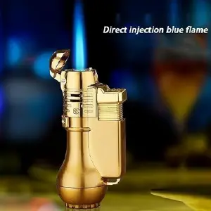 Encendedor Gold Soplete Metálico Lujoso: Elegancia y Potencia en tus Manos - Encendedor gold soplete metalico lujoso