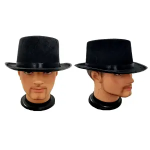 SOMBRERO GAMUZA COPA ALTA NEGRO: Elegancia y Estilo - SOMBRERO GAMUZA COPA ALTA NEGRO