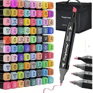 SET DE MARCADORES X120 PIEZAS: ¡Libera tu creatividad! - SET DE MARCADORES X120 PIEZAS