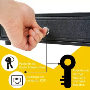 Cajón de Dinero Metálico: Seguridad y Durabilidad - Cajon De Dinero Metalico 4 Billetes