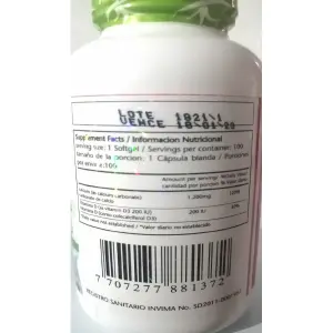 Calcio con Vitamina D3: ¡Fortalece tus Huesos y Tu Bienestar! - Calcio con Vitamina D3 de 100 cápsulas