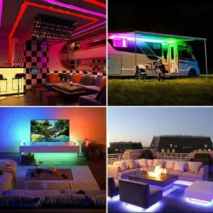 Luz LED RGB de 5 Metros con Control Bluetooth: ¡Ilumina tu Mundo! - Luz led RGB 5 metros Bluetooth