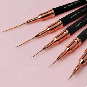 Kit Profesional de 5 Pinceles para Decoración de Uñas - Pinceles para decoración de uñas 5 pieza