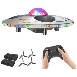 Drone LED para Niños: ¡Diversión Aérea Garantizada! - Drone LED Niños Vuelo Lateral Vueltas 3D