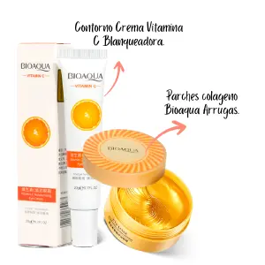 Kit Revitalizante: Vitamina C y Colágeno para una Piel Radiante - Kit x2 CC Vitamina C + Parches Colageno