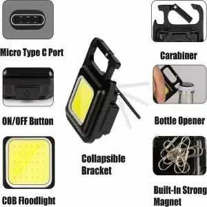 Linterna Reflector Mini Llavero COB - LINTERNA reflector mini llaver cob keych