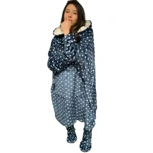 Saco Cobija Yeti Polar Gigante con Corazón: Abraza la Calidez Suprema - Saco Cobija Yeti Polar Gigante Corazón