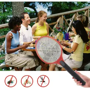 RAQUETA ANTIMOSQUITOS 2 EN 1 CON LUZ LED: ¡ADIÓS INSECTOS, HOLA TRANQUILIDAD! - RAQUETA ANTIMOSQUITOS 2 EN 1 CON LUZ LED