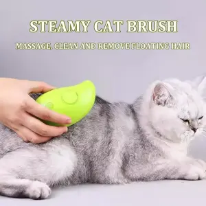 Cepillo Mascota 3 en 1 con Vapor: ¡Revoluciona el Cuidado de tu Peludo! - CEPILLO MASCOTAS CON VAPOR 3 EN 1