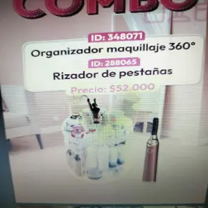 Organizador de Maquillaje Giratorio 360° + Rizador Eléctrico: ¡La Dúo Perfecta para tu Belleza! - Organizador maqui 360 + rizador electric