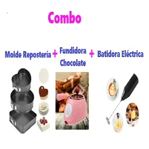 Conjunto Completo para Repostería: Molde, Fundidora y Batidora - Combo MoldeReposterí+Fundidora+Batidora