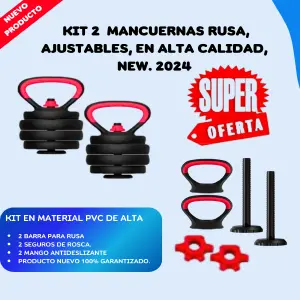 Kit de 2 Mancuernas Rusas de PVC: Entrenamiento Completo en Casa - KIT_DE_2_MANCUERNAS_RUSSA_DE_3_PCS-PVC