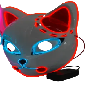 Mascara de Gato Luminosa Roja: ¡Deslumbra en Cada Fiesta! - Mascara de Gato Luminosa Rojo