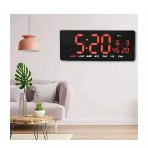 Reloj Digital LED de Pared con Calendario: ¡Tu Tiempo Organizado y con Estilo! - Reloj Digital LED Pared Calendario
