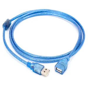 Cable de Extensión USB Blindado Azul de 1.5 Metros - Extension Usb 1.5 Metros Blindado Azul