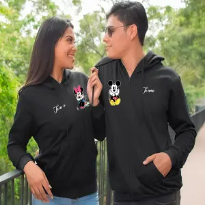 Sudaderas de Pareja Mickey y Minnie: Unión Mágica - Buzo, Buso Hoodie Pareja Mickey Y Minnie