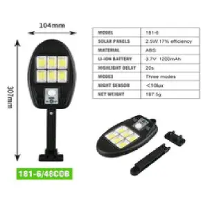 Ilumina Tu Espacio con la Lámpara Solar Inteligente - LAMPARA SOLAR CON SENSOR