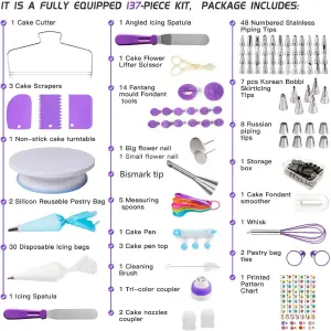 Kit Completo para Decoración de Pasteles: ¡Desata tu Creatividad! - Kit de suministros de decoración de past