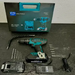 Taladro Inalámbrico Profesional 24V con Mandril de 1/2" y Accesorios Completos - Taladro 24V Mandril 1/2 con Accesorios-