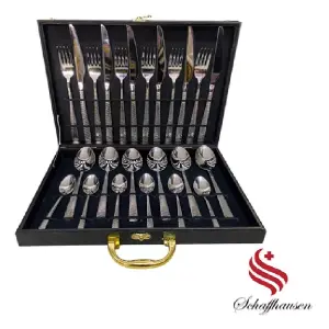 Cubiertos Schaffhausen: Elegancia y Durabilidad en Tu Mesa - Cubiertos Schaffhausen  24 Piezas Acero