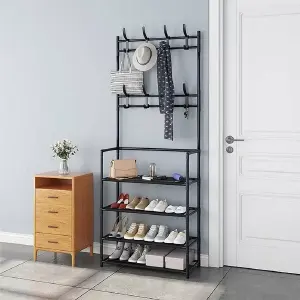 Zapatero Perchero Multifuncional de 4 Niveles: ¡Orden y Estilo para tu Hogar! - Zapatero Perchero  Multifunciona 4 nivel