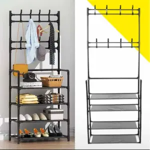 Organizador Revolucionario de Ropa y Zapatos con Tendedero Integrado - Organizador De Ropa Y Zapatos Tendedero