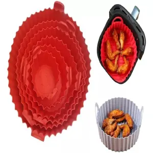 Revoluciona Tu Cocina con el Set de 6 Moldes para Airfryer - Molde Airfryer x 6 Pzas