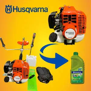 Potencia y Precisión: Guadaña 143 RII con Aceite Husqvarna - GUADAÑA 143 RII + ACEITE HUSQVARNA