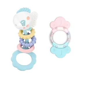 Set de Mordedores y Sonajeros: Diversión Segura para tu Bebé - Set Kit De Mordedores Y Sonajeros X 7