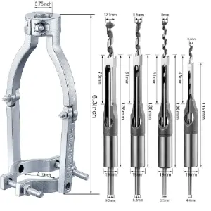 Adaptador y Set de 4 Brocas para Madera: ¡Perfecto para tus Proyectos! - Adaptador y Set x4 brocas para madera