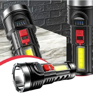 Linterna USB Potente y Versátil: Tu Aliada Recargable - Linterna Recargable Usb Power Bank Multi