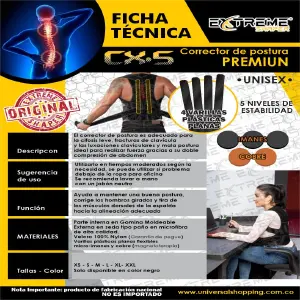 Corrector de Postura Premium Unisex CX-5: Tu Aliado para una Espalda Sana - CORRECTOR DE POSTURA PREMIUM UNISEX CX-5